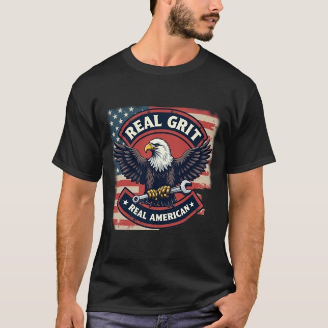 T-shirt Véritable Cristal, Véritable Américain (Devant)