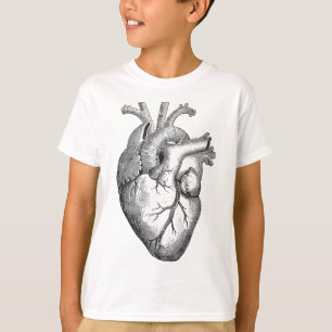 T-shirt Véritable dessin du coeur humain anatomique