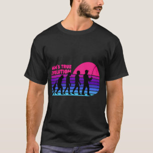 T-shirt Véritable évolution de l'homme – Pêcheur drôle