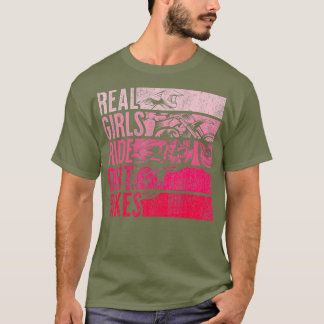 T-shirt Véritable Filles Ride Vélos Dirt Motocross Lovers