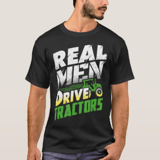 T-shirt Véritable Homme Conduire Tracteurs Ferme Tracteur 