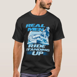 T-shirt Véritable Homme Ride Debout Jet Ski Design