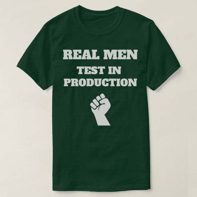 T-shirt Véritable Homme Test en Production Informatique Pr (Design devant)