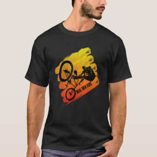 T-shirt Véritable Homme Vols Idée Pour Cool Flying Bmx Mtb