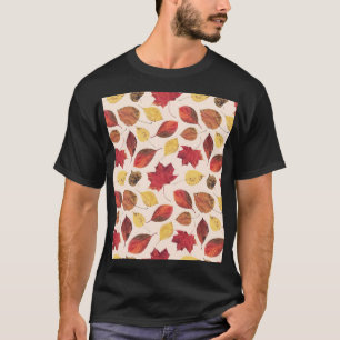 T-shirt Véritable photo feuille, unique motif sans couture