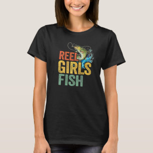 T-shirt Véritables Filles Pêchent Bass Pêche  Pêcheuse Mam