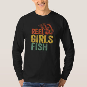 T-shirt Véritables Filles Pêchent Bass Pêche  Pêcheuse Mam