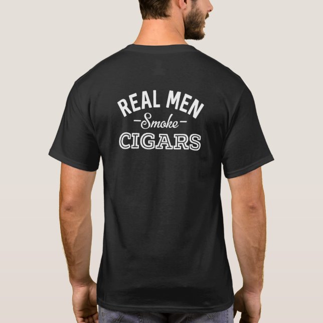 T-shirt Véritables Hommes Fumer Cigars Fumer Cigars Partie (Dos)