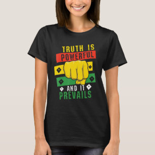 T-shirt Vérité Puissante Poing Noir Prévail, Fierté Noir S