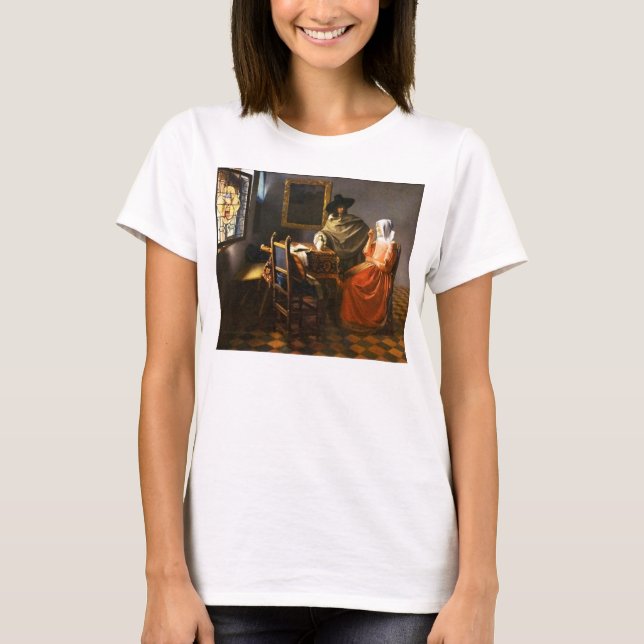 T-shirt Vermeer le verre de vin (Devant)
