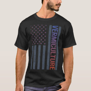 T-shirt Vermiculture du drapeau américain Vermicompost