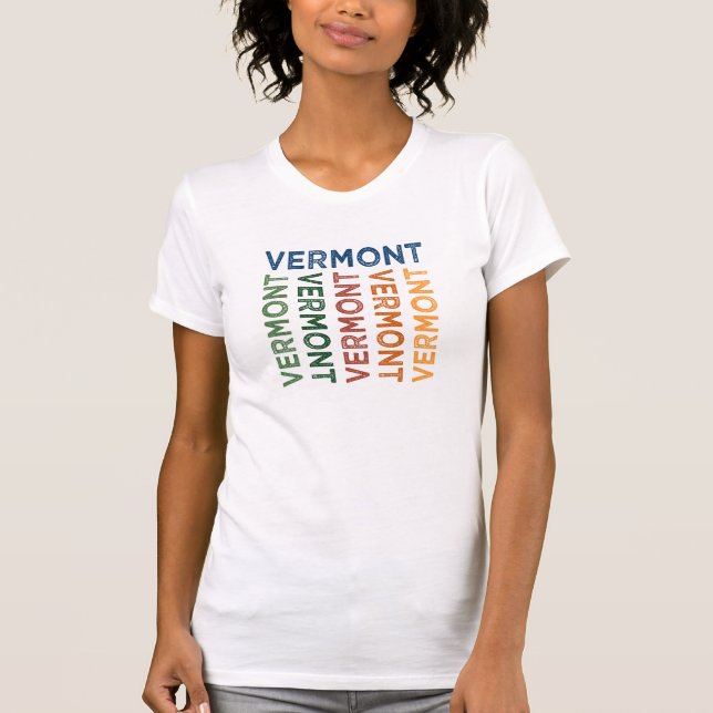 T-shirt Vermont Cute Coloré (Devant)