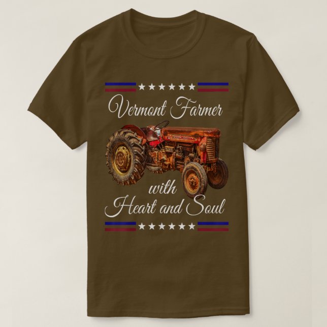 T-shirt Vermont Farmer Retro (Design devant)