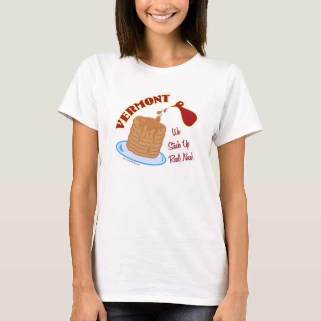 T-shirt Vermont s'amuse Cartoon Design (Devant)