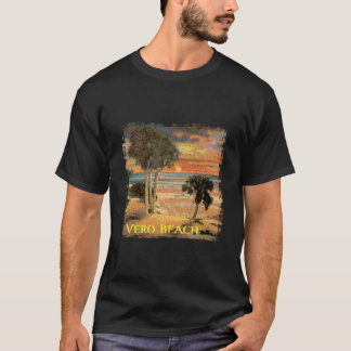 T-shirt Vero Beach Fl Style de plage aux palmiers