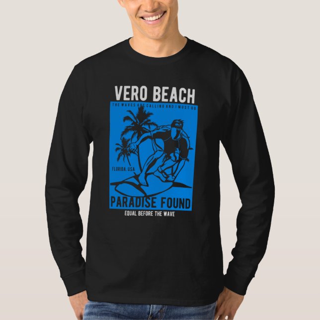 T-shirt Vero Beach Florida Retro Style Souvenir  10 (Devant)