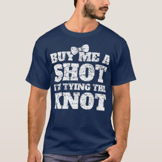 T-shirt Verre à shot drôle pour enterrement de vie de garç