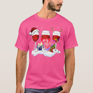 T-shirt Verre à vin Noël Vin Amant Noël