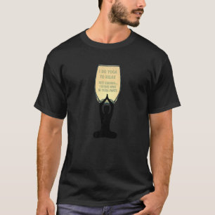 T-shirt Verre à vin pantalon de yoga buvant