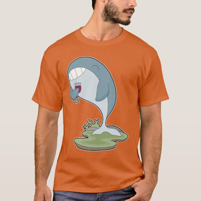 T-shirt Verre de baleine Vin rouge (Devant)