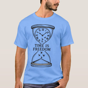 T-shirt Verre intemporel avec oiseaux et message de libert