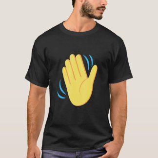 T-shirt Verre Mignonne Main Signer Bonjour Bonjour Bonjour