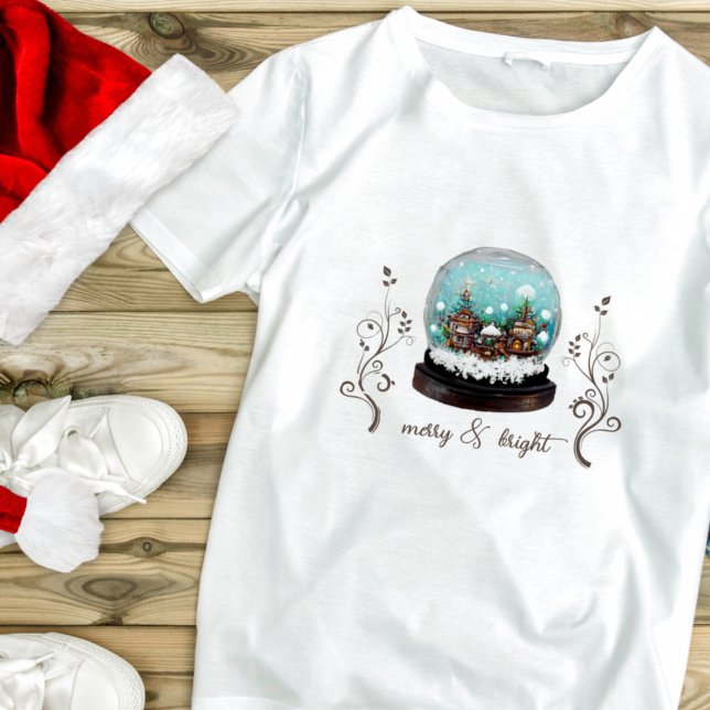 T-shirt Verre Snowball Village d'hiver Plante Noël (Créateur téléchargé)