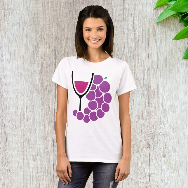 T-shirt Verre Vin Et Raisins (Créateur téléchargé)