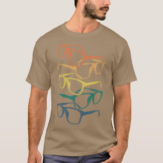 T-shirt Verres de bloc de couleur vintage rétros