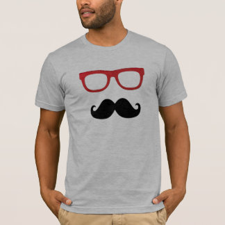 T-shirt verres épais de jante de moustache