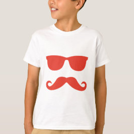 T-shirt Verres et moustache