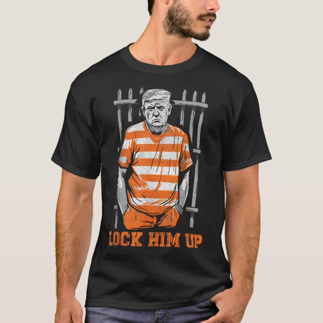 T-shirt Verrouillez-Le Drôle Donald Trump 2024 Va À Ja (Devant)
