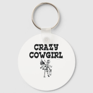 T-SHIRT verrücktes Cowgirl Schlüsselanhänger