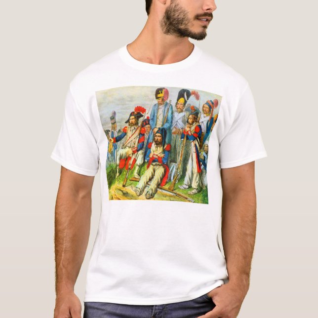T-shirt vers 1796 Les soldats de Napoléon (Devant)