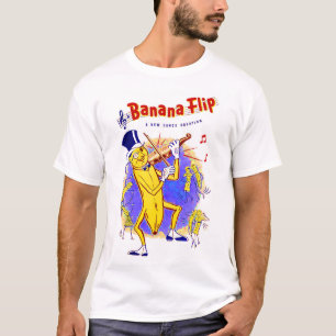 T-shirt vers 1950 Banana Feuille de musique imprimé