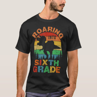 T-shirt Vers la 6e année Dinosaur Rex Retour à l'école