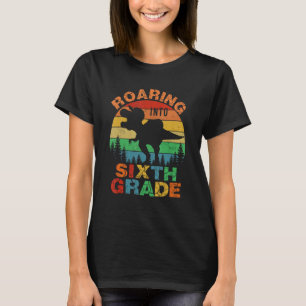 T-shirt Vers la 6e année Dinosaur Rex Retour à l'école