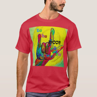 T-shirt Vers la lune et vers l'arrière