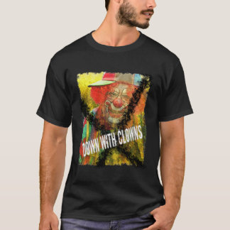T-shirt vers le bas avec des clowns