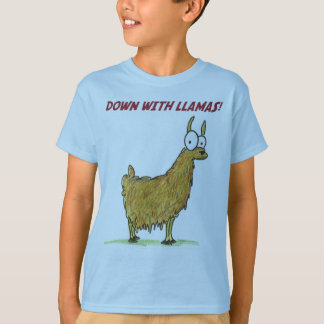 T-shirt vers le bas avec des lamas