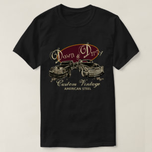 T-shirt Vers le bas et acier américain sale