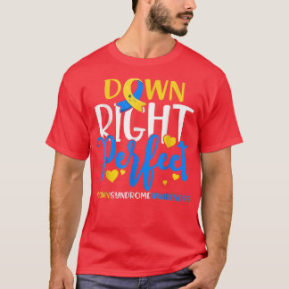 T-shirt Vers Le Bas Sensibilisation Au Syndrome Vers Le Ba