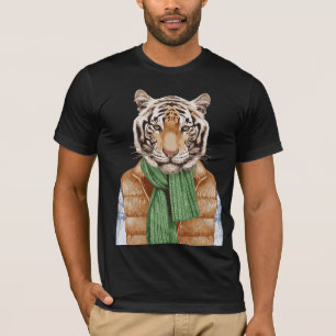 T-shirt Vers le bas tigre de gilet