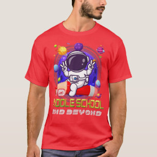 T-shirt Vers Le Moyen-Âge Et Au-Delà De L'Astronaut Retour
