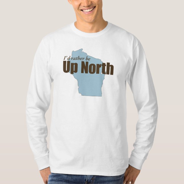 T-shirt Vers le nord - Wisconsin (Devant)