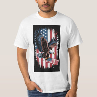 T-shirt Vers une liberté - audacieux aigle patriotique amé