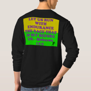 T-shirt verset biblique des hébreux 12:1.