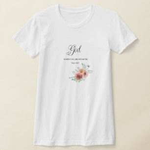 T-shirt Verset biblique floral