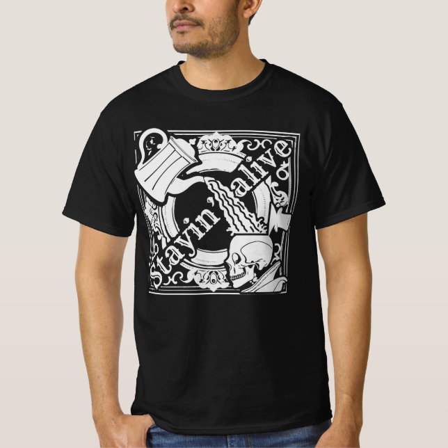 T-shirt Versez le café ! blanc (Devant)