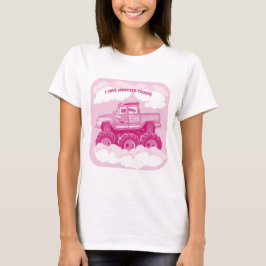 T-shirt Version rose I Love Monster Trucks Image